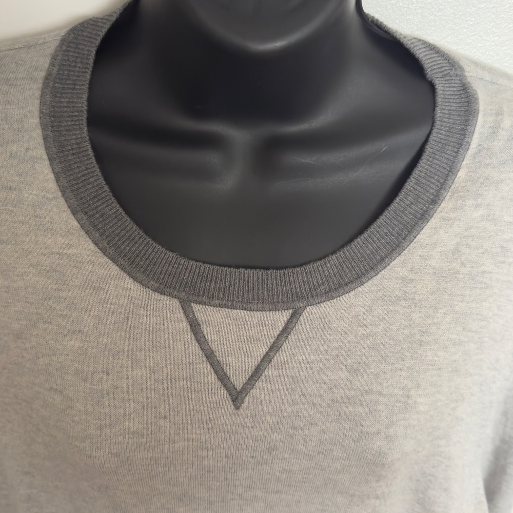 Banana Republic Men's Light Gray Crewneck Pima Cotton Cashmere Layering Sz Xl - Picture 2 of 8